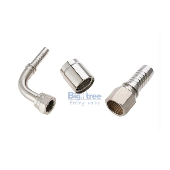 Stainless steel 45 degree hose fitting