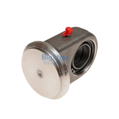 Hydraulic cylinder end cap with bearing