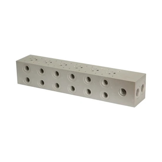 CNC milling machining hydraulic manifold block